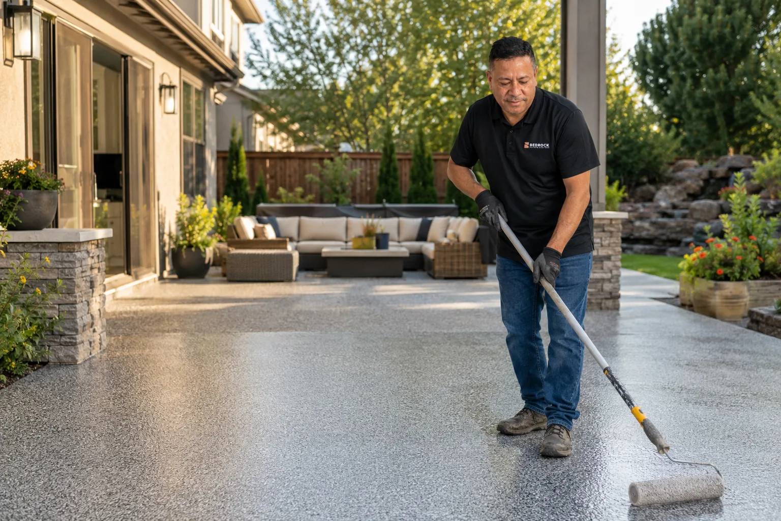 Exterior patio coating